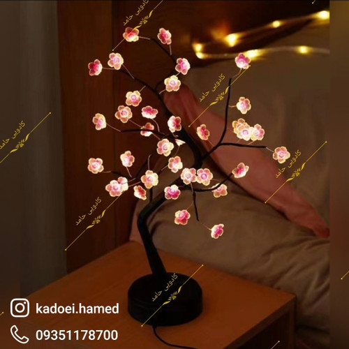 دکوری چراغدار طرح درختچه